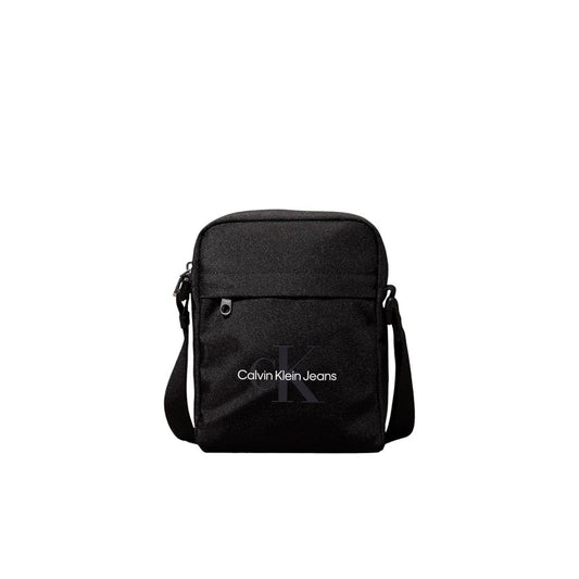 Calvin Klein Jeans Black Recycled Polyester Messenger Bag