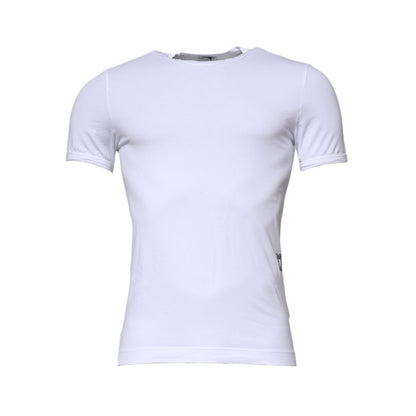 Dolce & Gabbana White Cotton Stretch Crewneck Underwear T-shirt