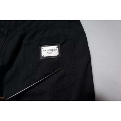 Dolce & Gabbana Dark Blue Cotton Stretch Loose Men Denim Jeans