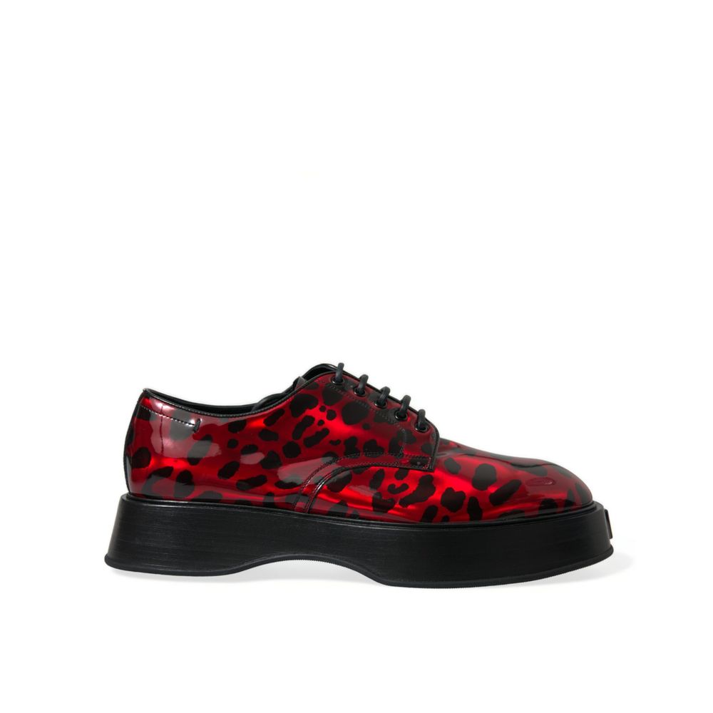Dolce & Gabbana Red Calfskin Oxfords And Derby