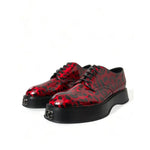 Dolce & Gabbana Red Calfskin Oxfords And Derby
