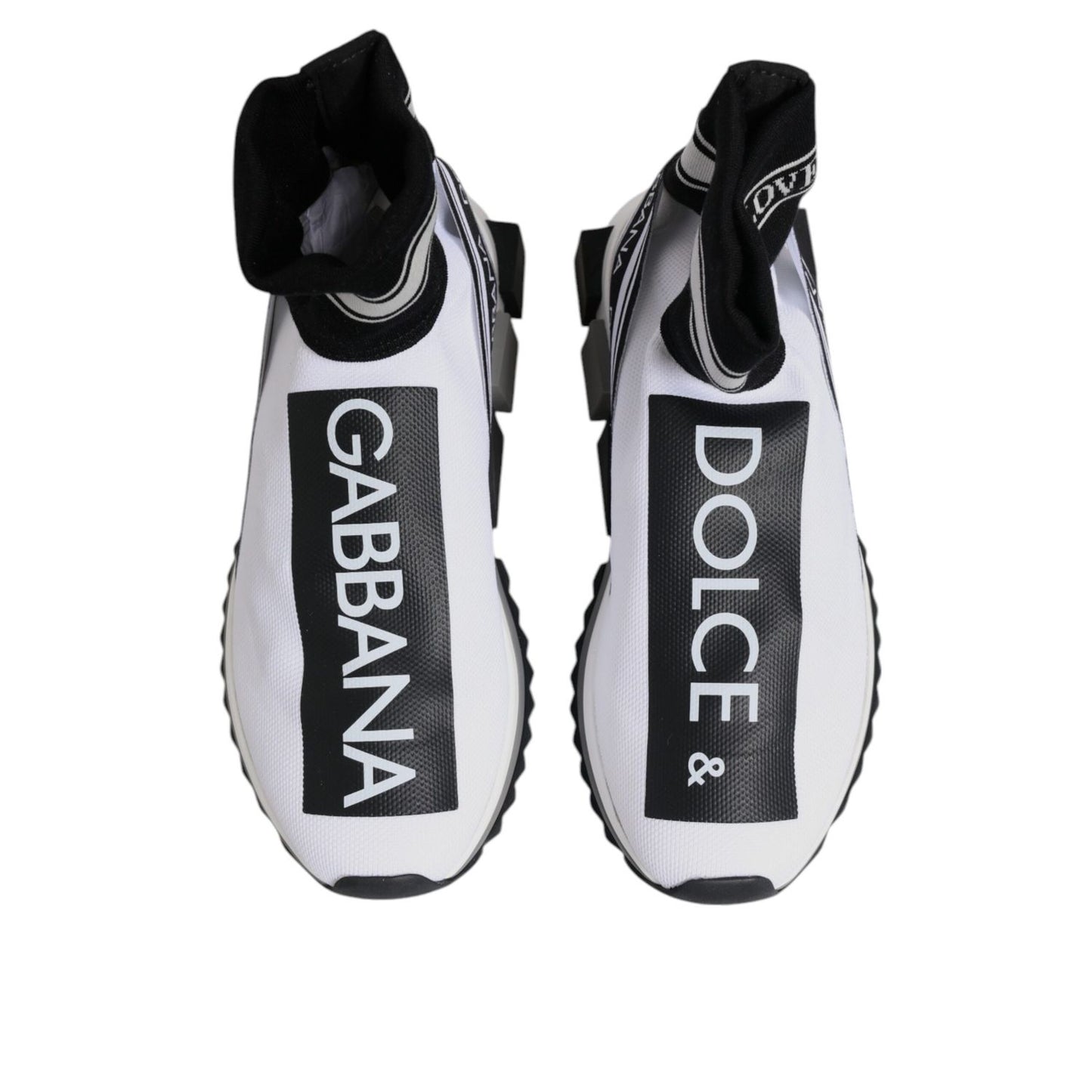 Dolce & Gabbana White Black Sorrento Socks Sneakers Shoes