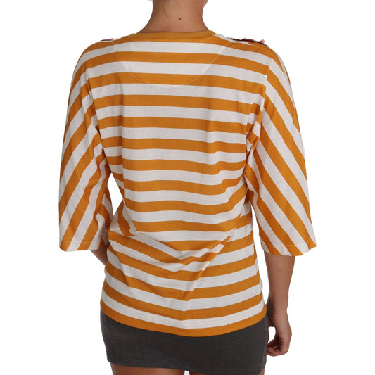 Dolce & Gabbana White Orange FIRENZE Top T-shirt TSH2382-40