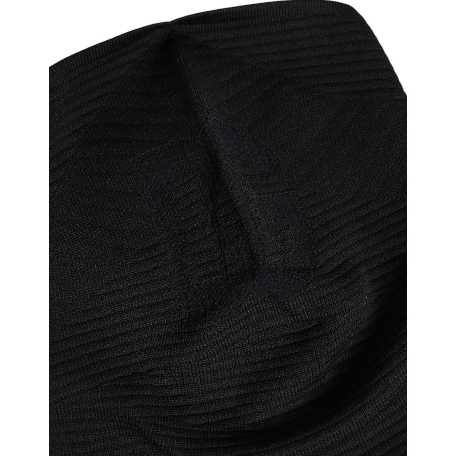 Dolce & Gabbana Black Nylon Knitted Ski Mask Balaclava