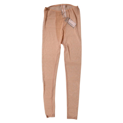 Dolce & Gabbana Nude Beige Logo Lace Lingerie Pants Underwear