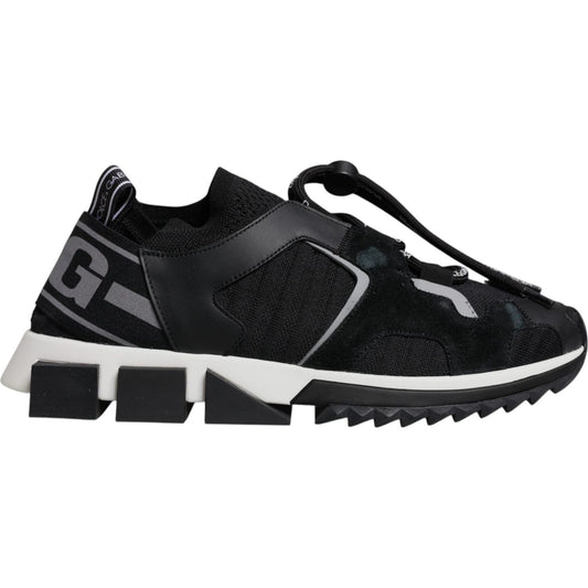 Dolce & Gabbana Black Mesh Sorrento Trekking Sneakers Shoes MV7153-41