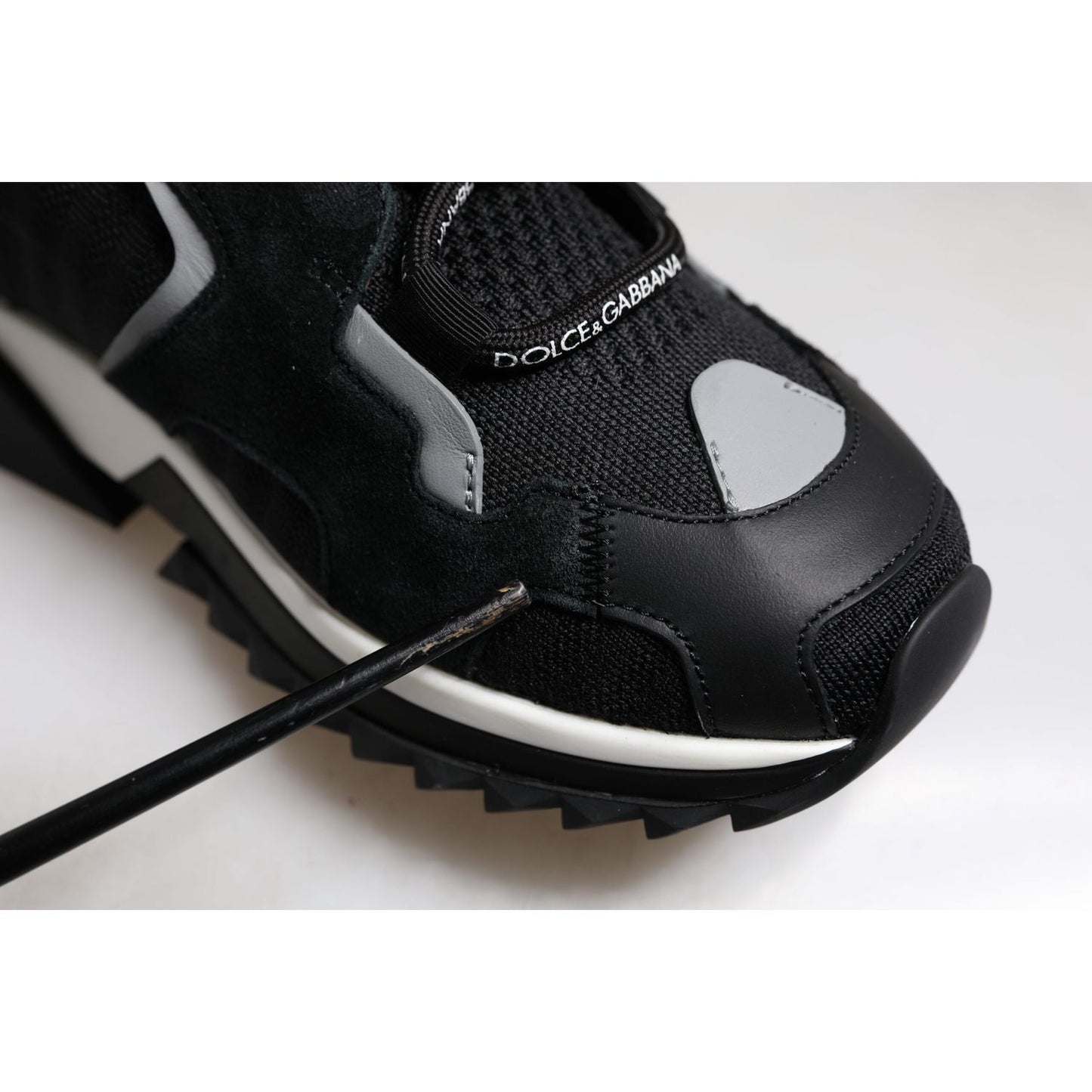 Dolce & Gabbana Black Mesh Sorrento Trekking Sneakers Shoes