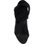 Dolce & Gabbana Black Tulle Stretch Heels Sandals Shoes LA12536-39