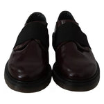 Dr. Martens Dark Brown Leather Elastic Strap Shoes LA8405-38
