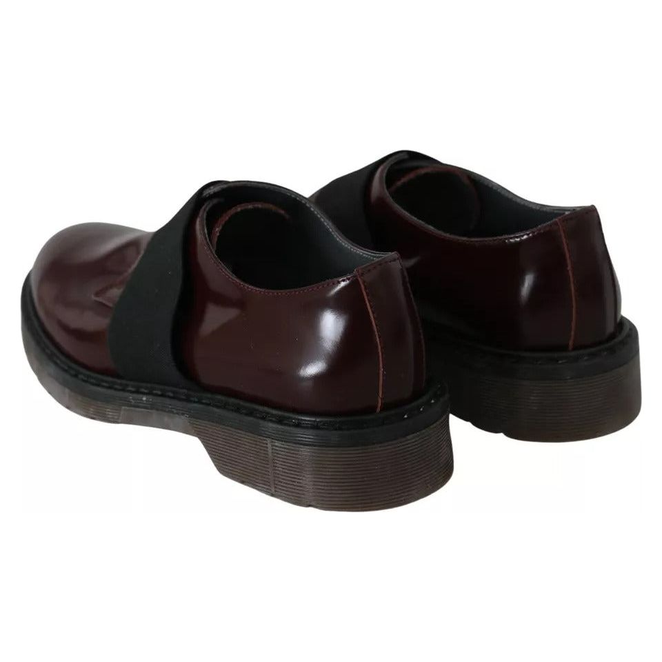 Dr. Martens Dark Brown Leather Elastic Strap Shoes LA8405-38