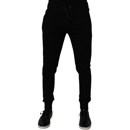 Dolce & Gabbana Black Cotton Jogger Sweatpants Pants PAN75259-44