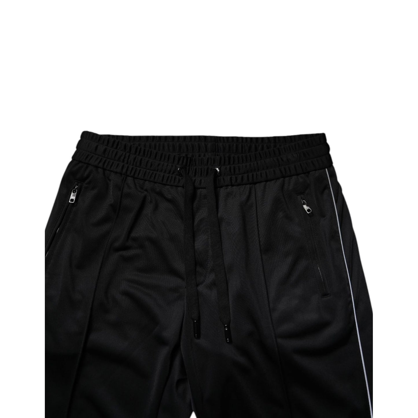 Dolce & Gabbana Black Polyester Men Jogger Sweatpants Pants