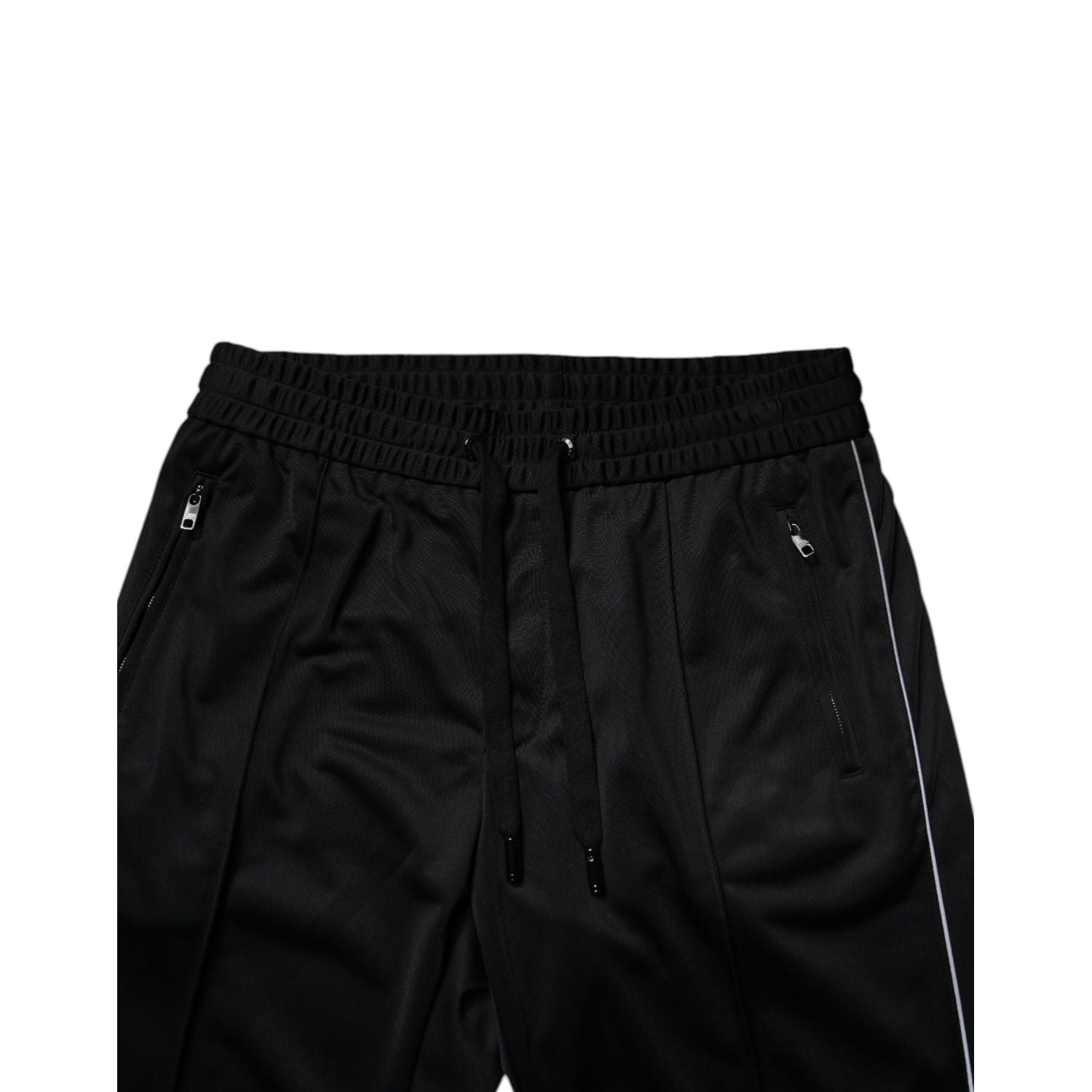 Dolce & Gabbana Black Polyester Men Jogger Sweatpants Pants