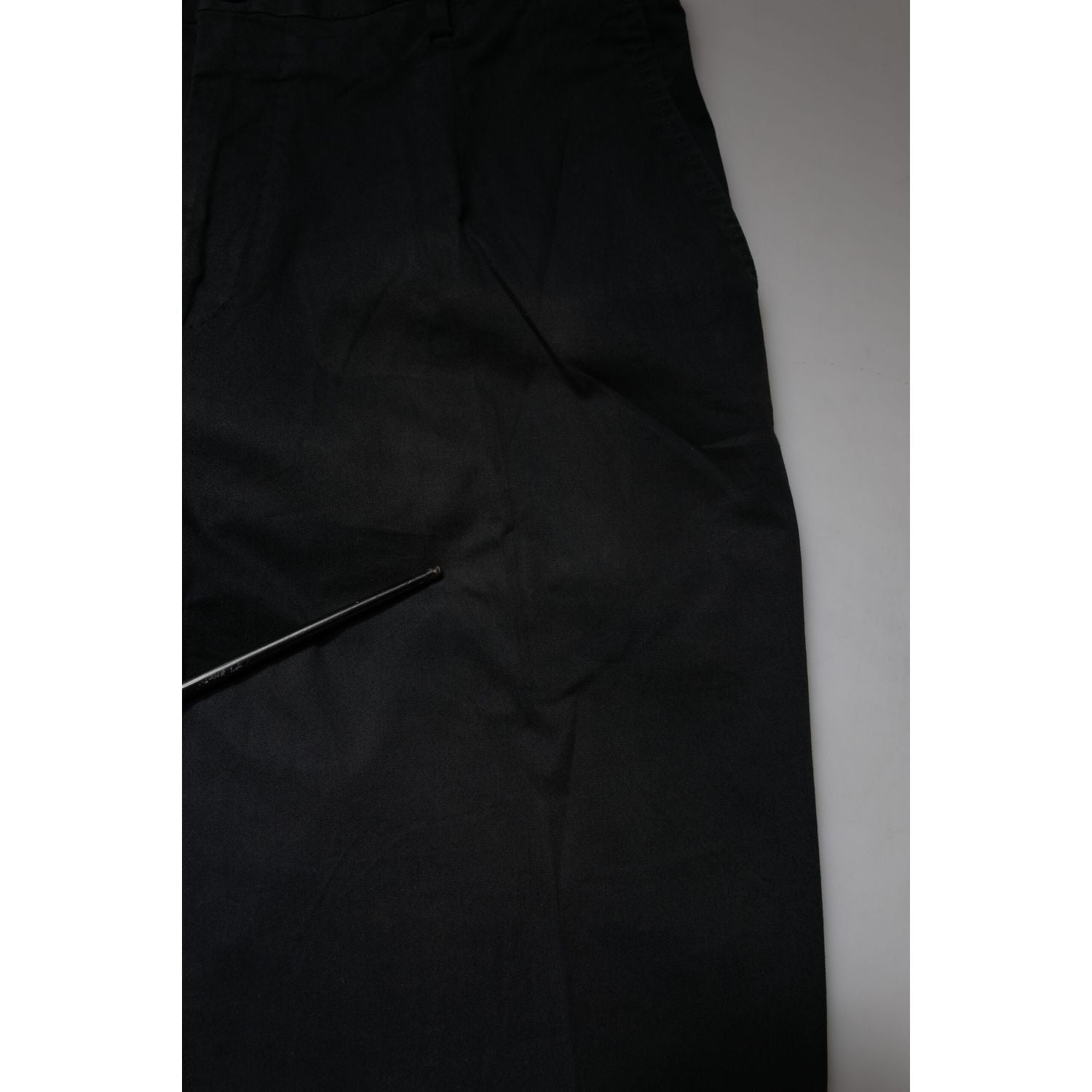 Dolce & Gabbana Black Cotton Stretch Skinny Dress Formal Pants