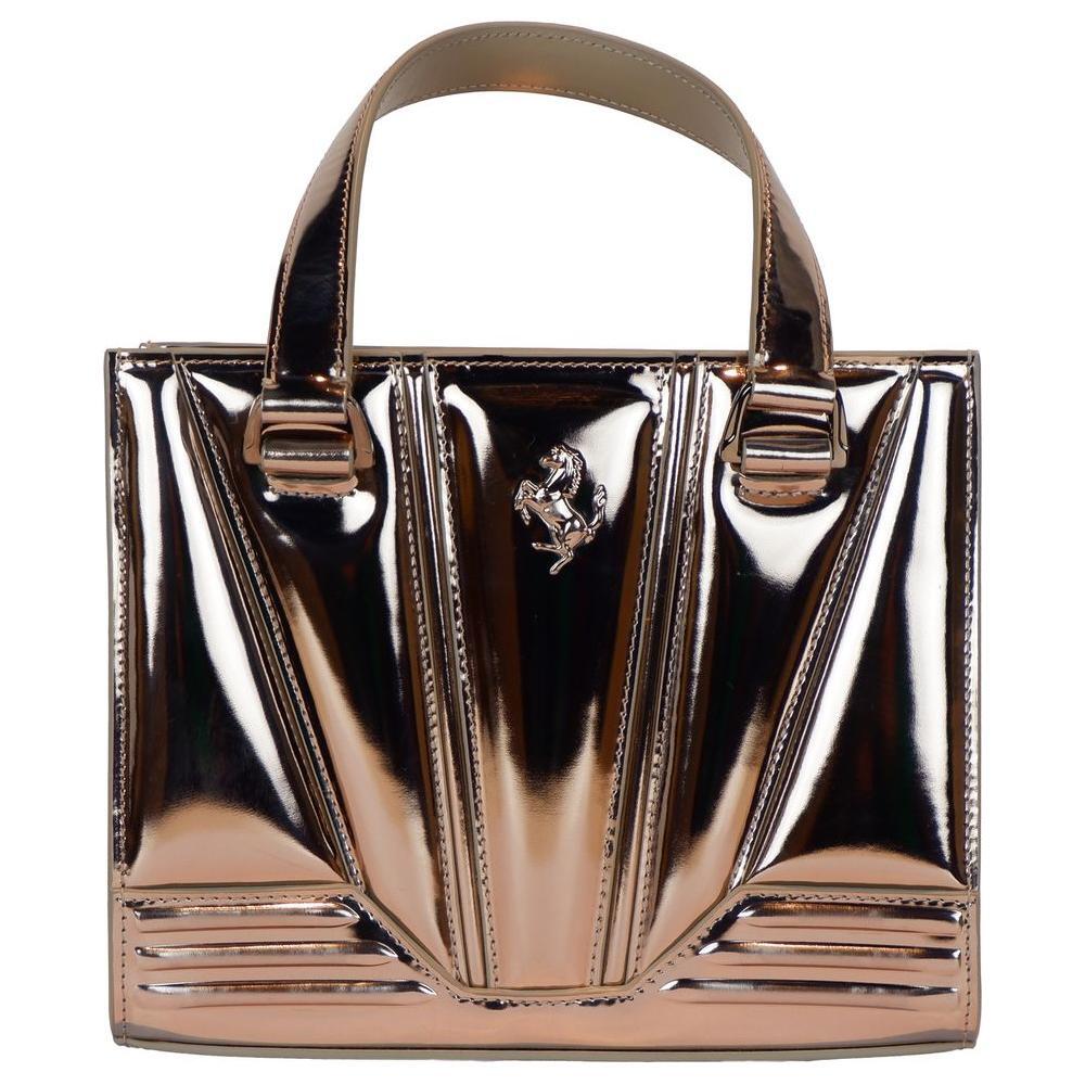 Ferrari Gray Leather Handbag FE-14950