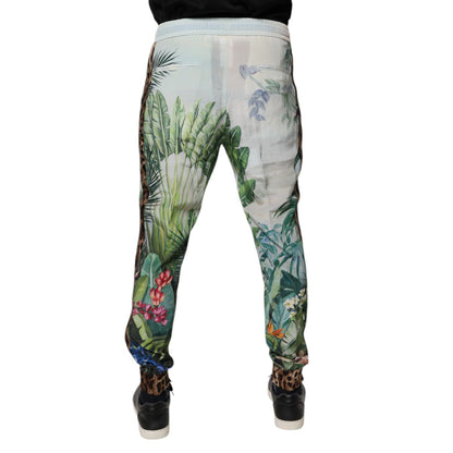 Dolce & Gabbana Multicolor Tropical Jogger Sweatpants Pants