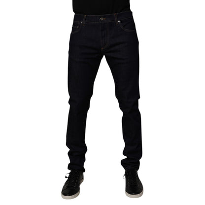 Dolce & Gabbana Black Cotton Stretch Men Skinny Denim Jeans