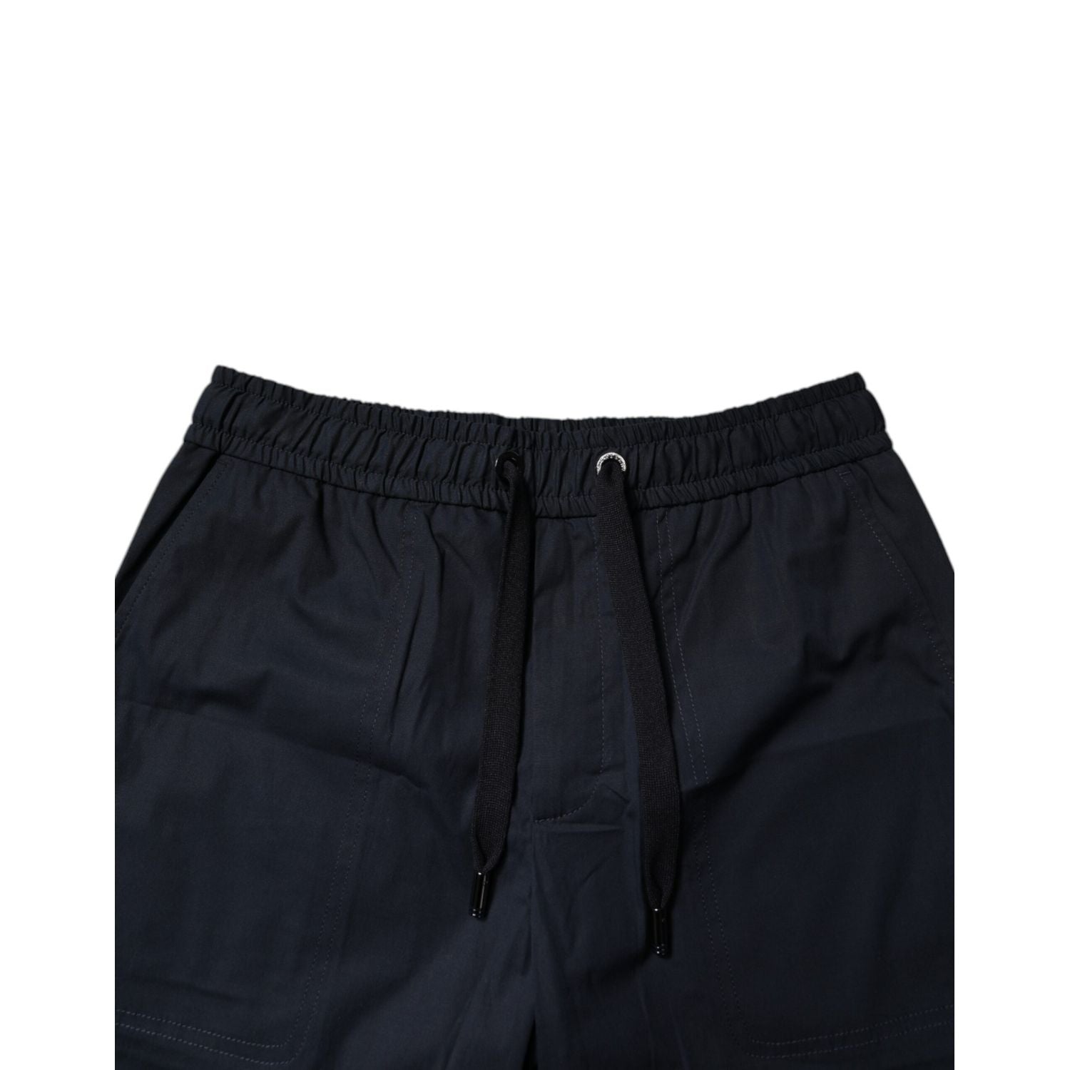 Dolce & Gabbana Dark Blue Cotton Bermuda Sweatshorts Shorts