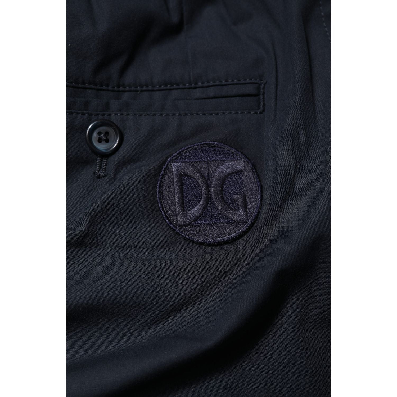 Dolce & Gabbana Dark Blue Cotton Bermuda Sweatshorts Shorts
