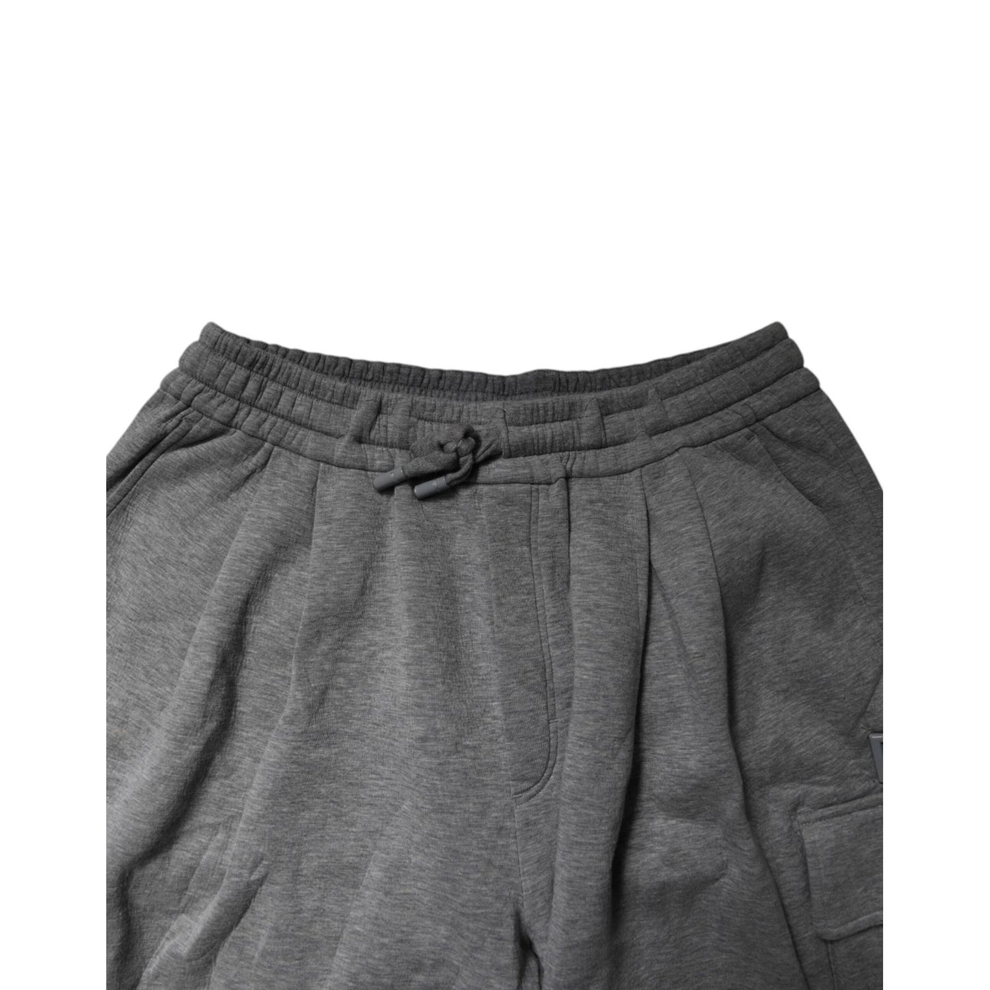 Dolce & Gabbana Gray Cotton Cargo Bermuda Sweatshorts Shorts