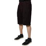 Dolce & Gabbana Bordeaux Cotton Bermuda Sweatshorts Shorts PAN76179-56