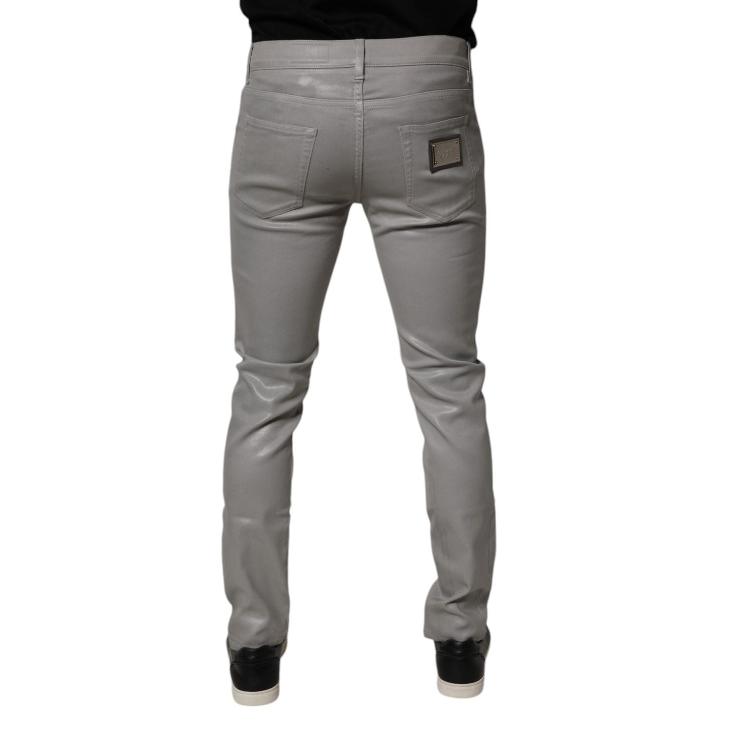 Dolce & Gabbana Gray Cotton Stretch Men Slim Fit Denim Jeans
