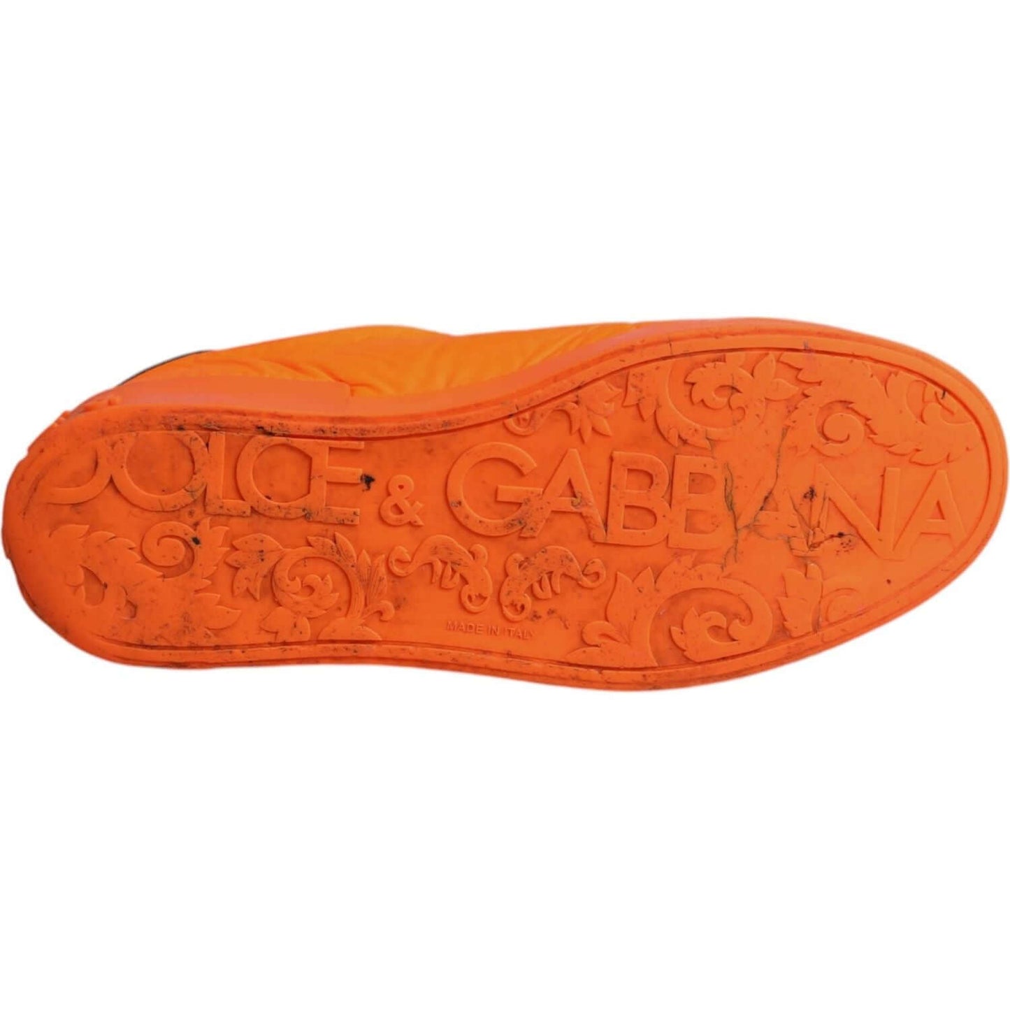 Dolce & Gabbana Orange Portofino Logo Tape Men Sneakers Shoes MV7224#1-42