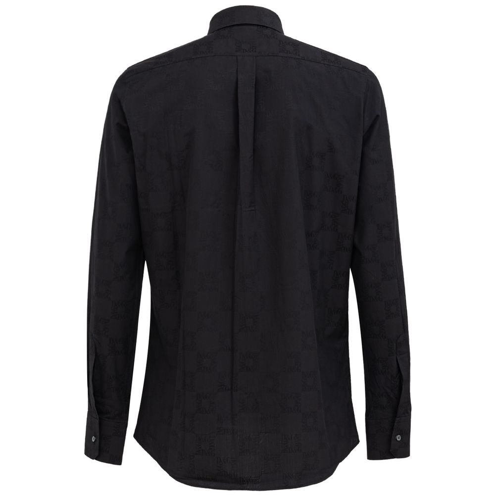 Dolce & Gabbana Black Cotton Dress Shirt