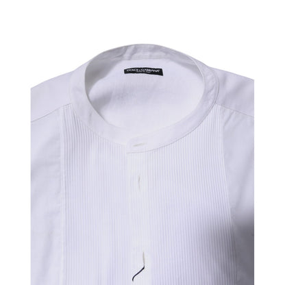 Dolce & Gabbana White Cotton Button Down Long Sleeves Shirt