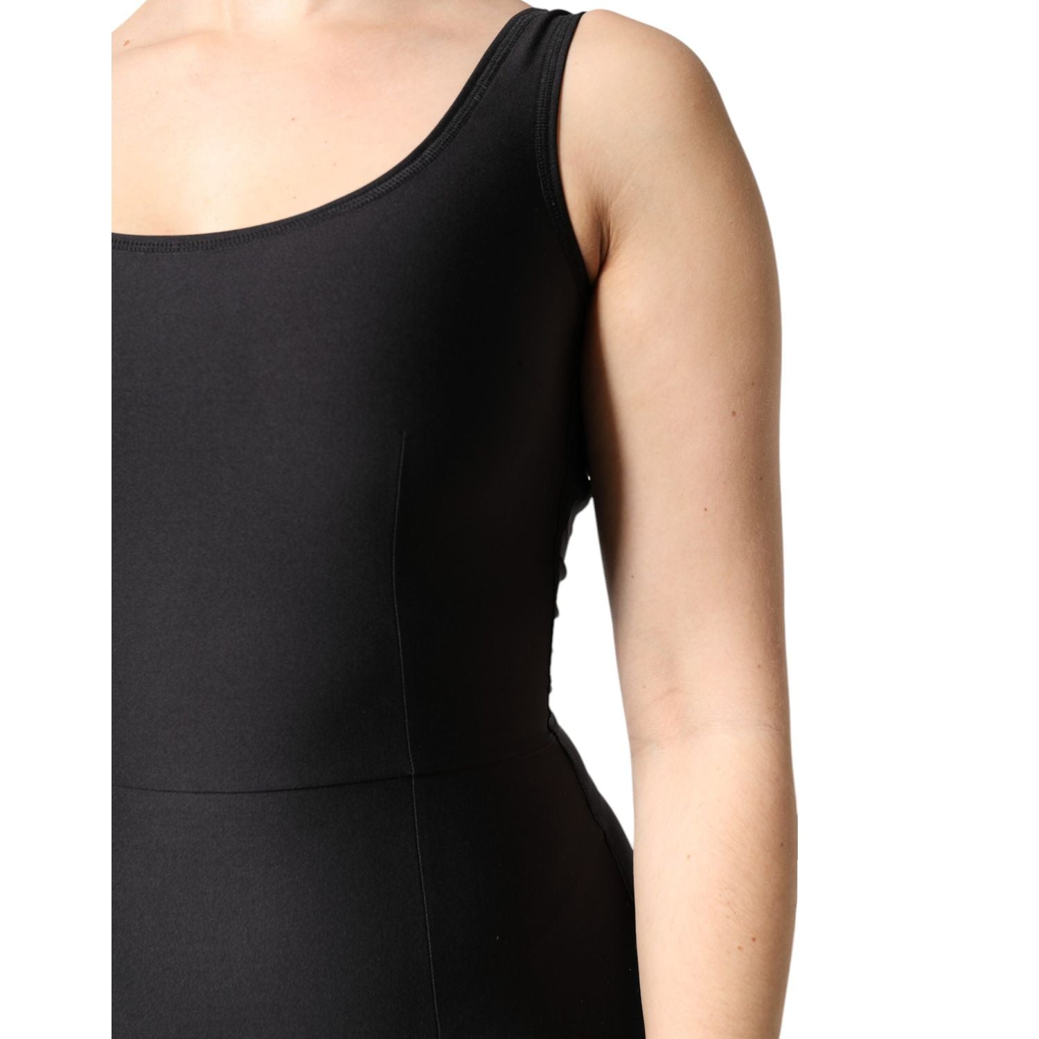 Dolce & Gabbana Black Sleeveless Bodycon Women Jumpsuit Dress
