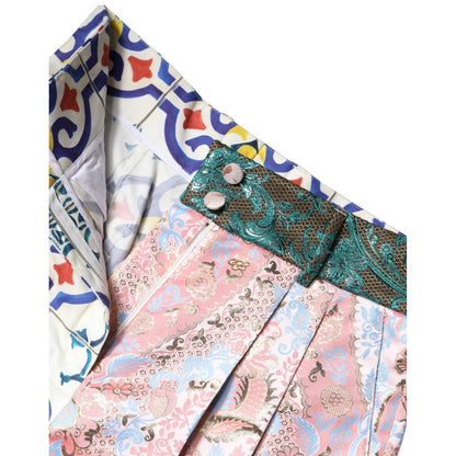 Dolce & Gabbana Multicolor Cotton Patchwork Hot Pants Shorts