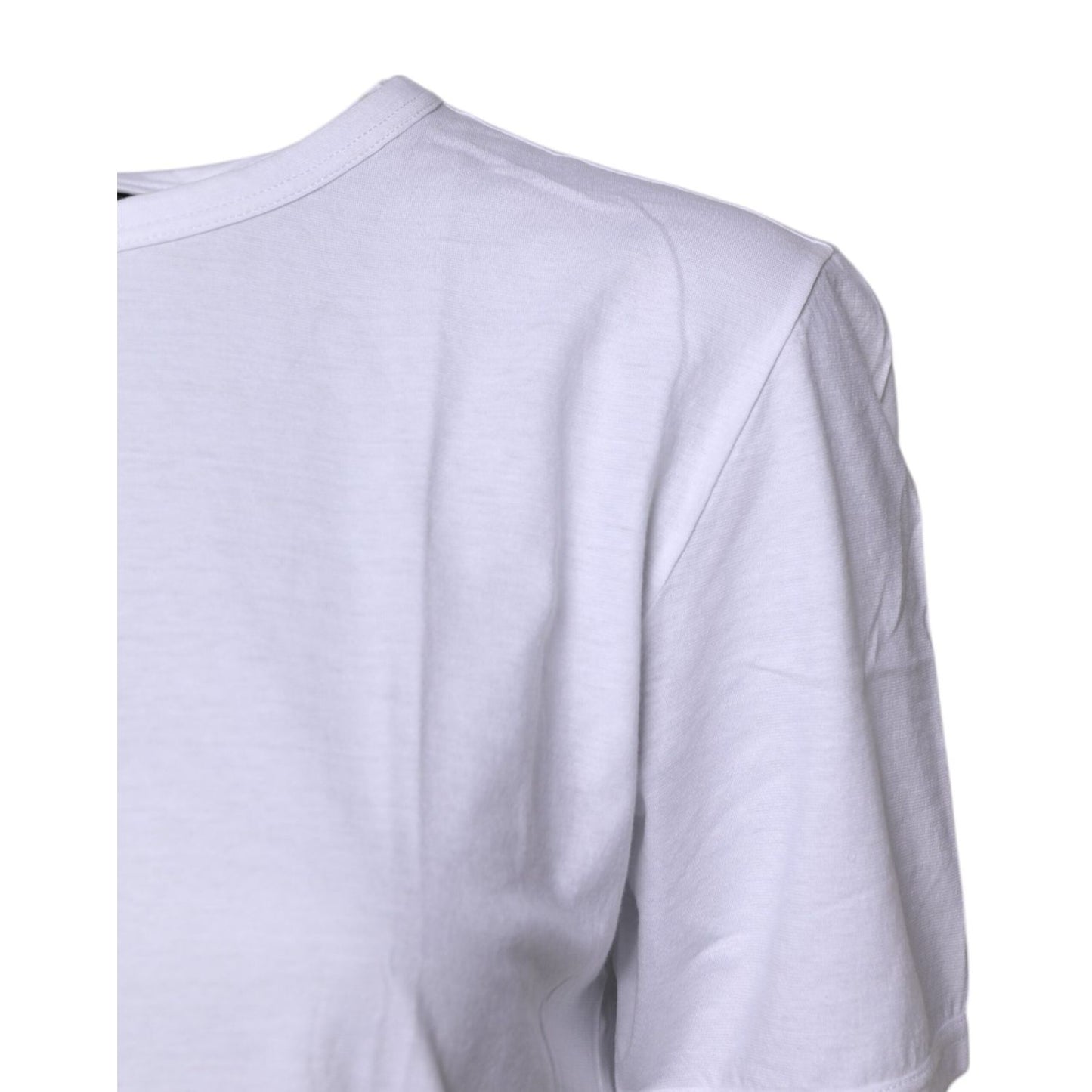 Dolce & Gabbana White Short Sleeves Round Neck Top T-shirt