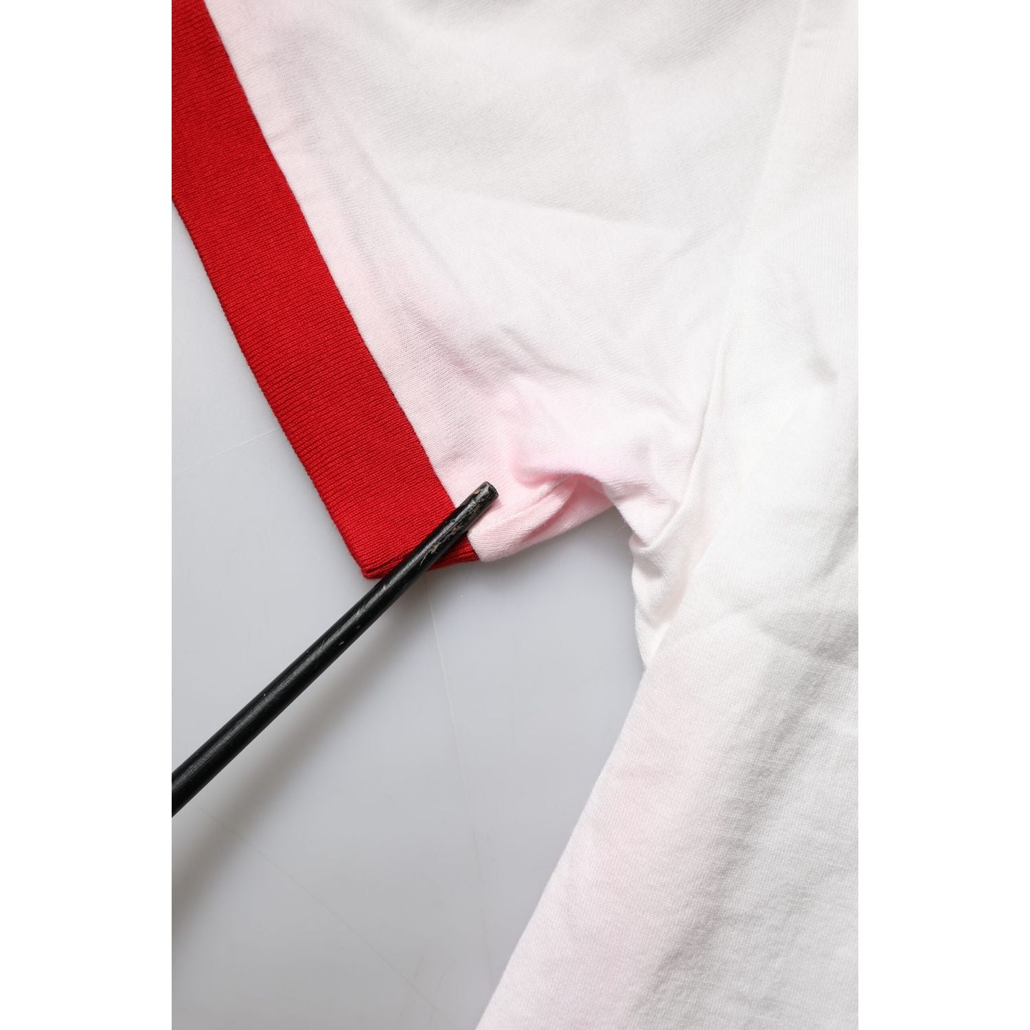 Dolce & Gabbana White Printed Round Neck Cropped Top T-shirt