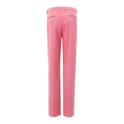 Lardini Elegant Cotton Pink Trousers for Sophisticated Style