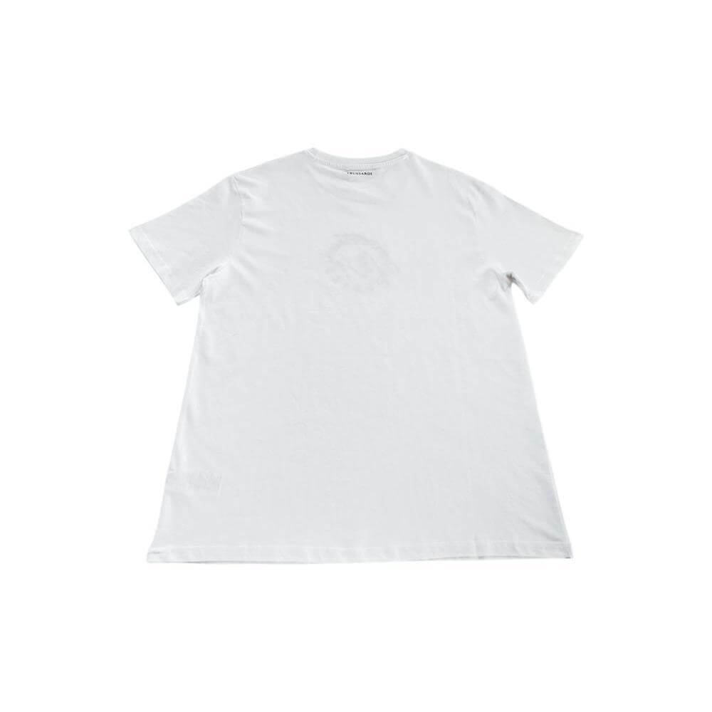 Trussardi Beachwear White Cotton Men T-Shirt
