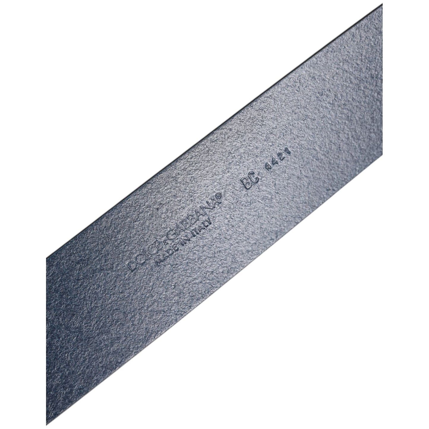 Dolce & Gabbana Blue Calf Leather Classic Metal Buckle Belt