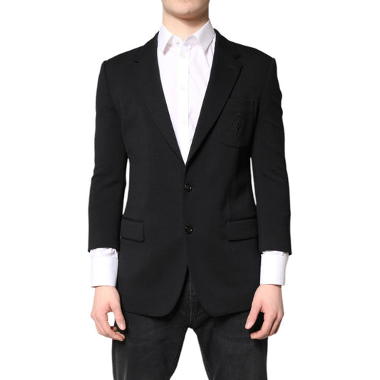 Dolce & Gabbana Black Single Breasted Men Coat Blazer Suit