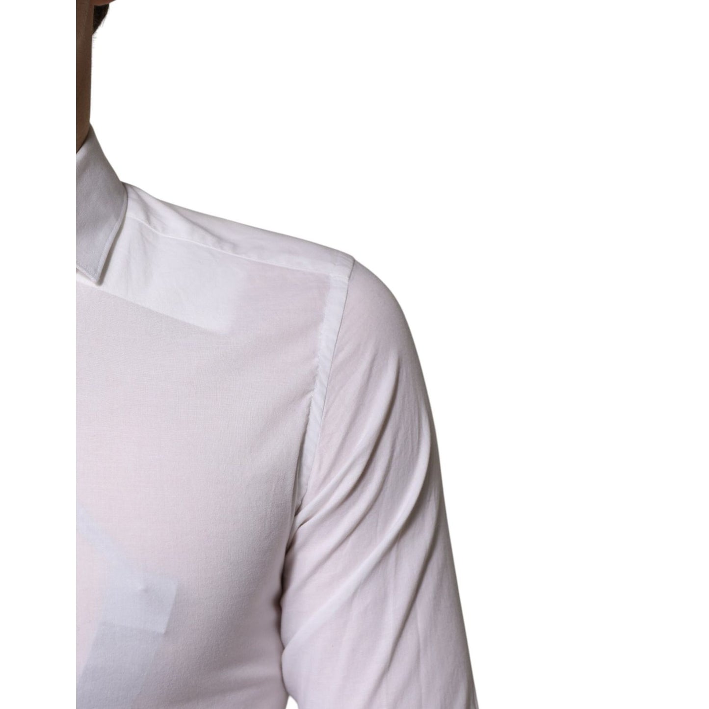 Daniele Alessandrini White Cotton Dress Formal Shirt