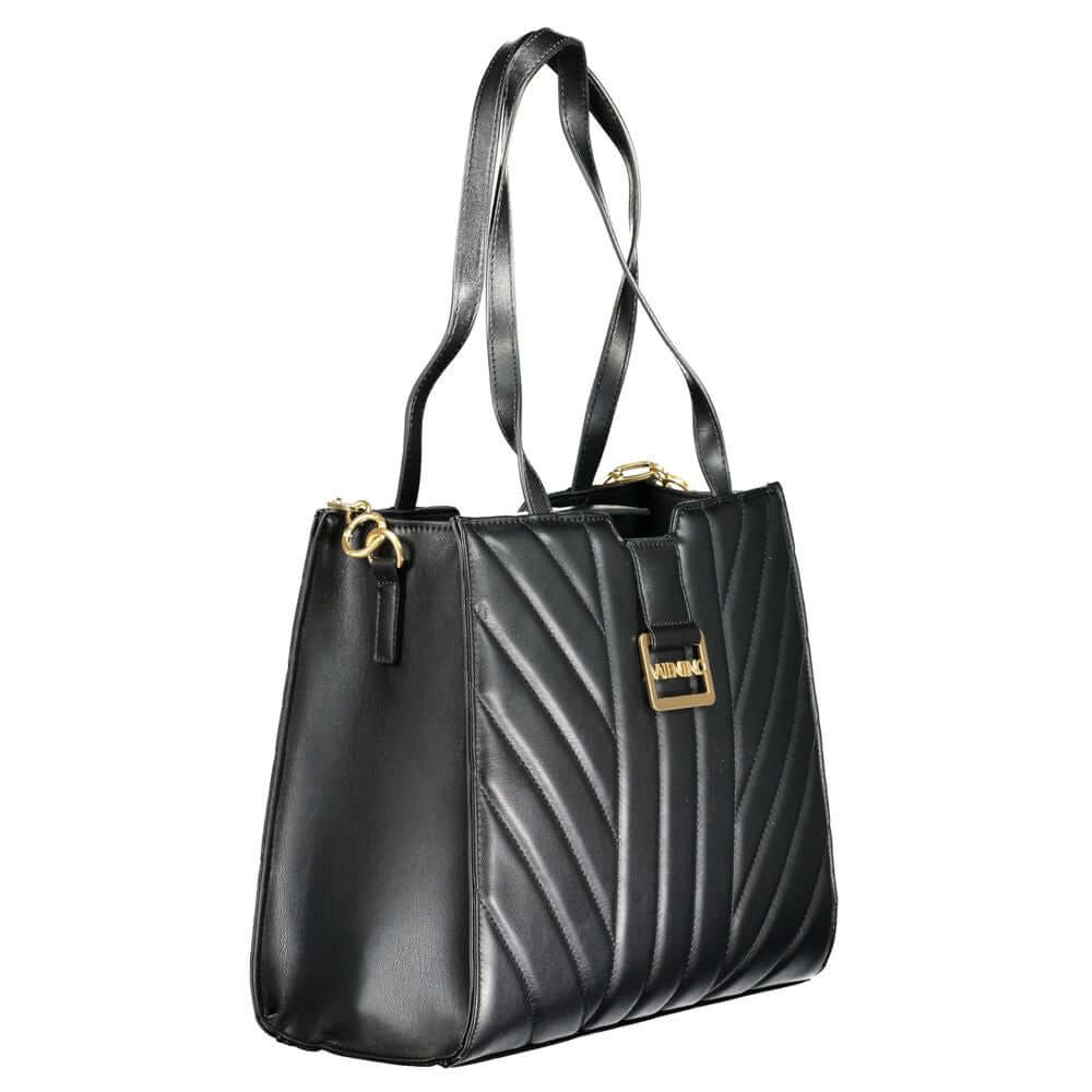 Front view with bag zipped and handles upright.