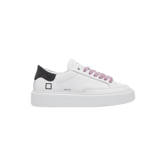 D.A.T.E Beige Leather Sneaker DA-15205-IT38|XS