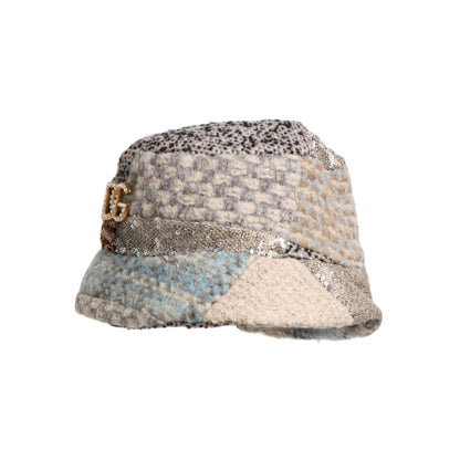 Dolce & Gabbana Multicolor Patchwork Embellished Bucket Hat