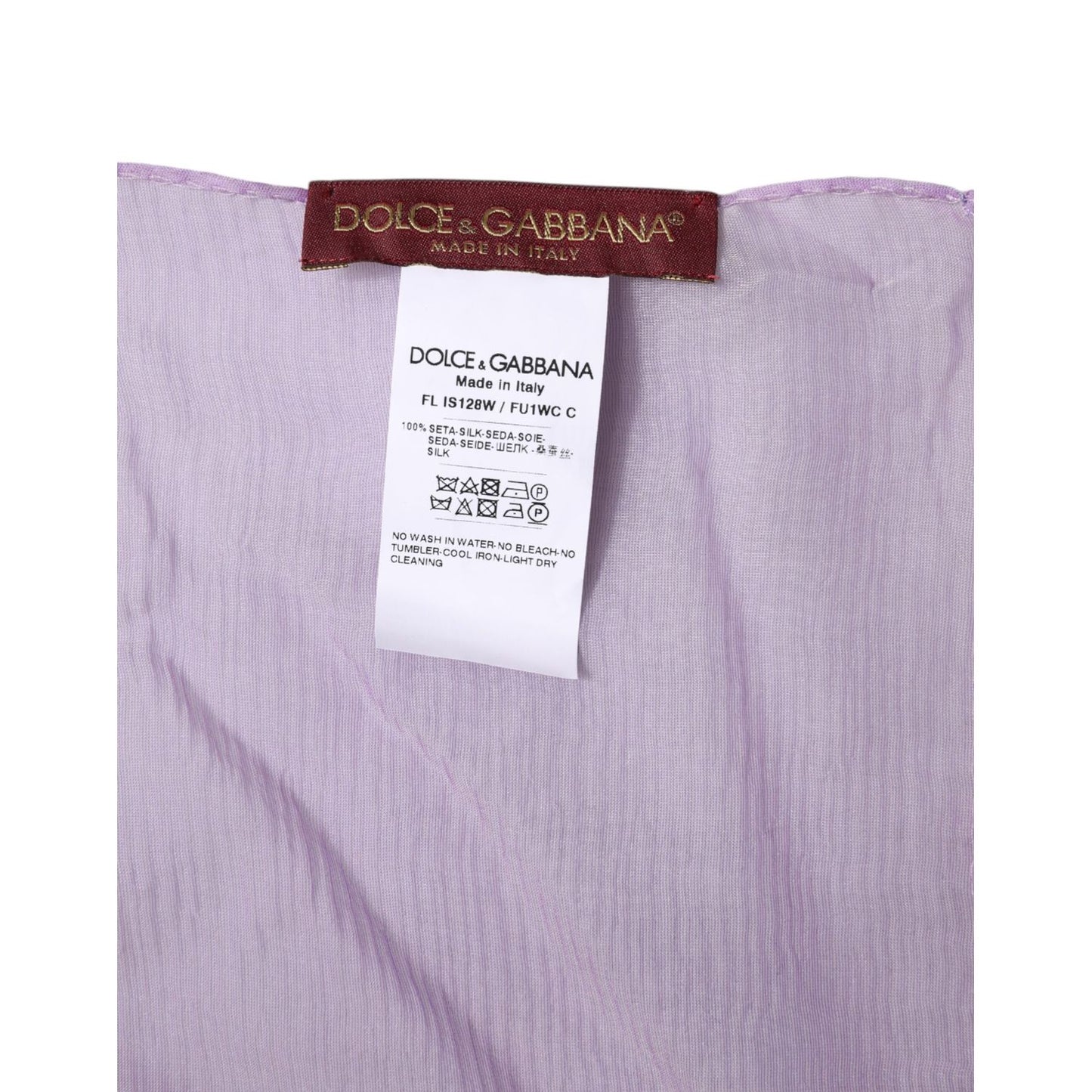 Dolce & Gabbana Purple Silk Rectangle Wrap Shawl Scarf