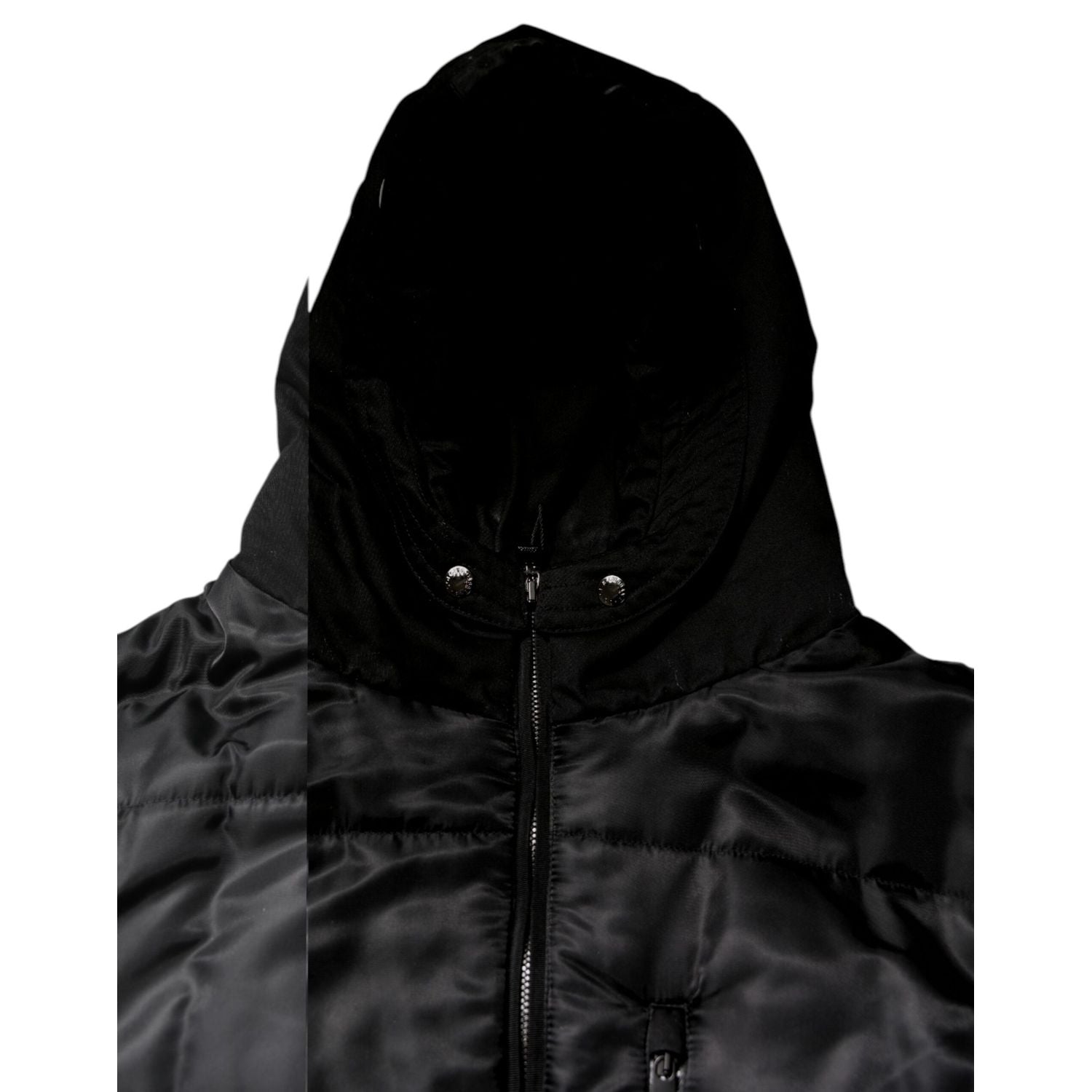 Dolce & Gabbana Black Hooded Parka Winter Men Coat Jacket
