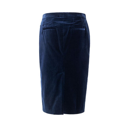 Tom Ford Blue Cotton Midi Skirt