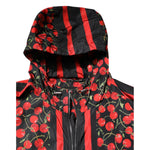 Dolce & Gabbana Black Cherry Print Hooded Windbreaker Jacket JKT41419-50
