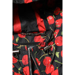 Dolce & Gabbana Black Cherry Print Hooded Windbreaker Jacket JKT41419-50