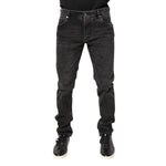 Dolce & Gabbana Gray Washed Cotton Skinny Denim Jeans PAN76269-52