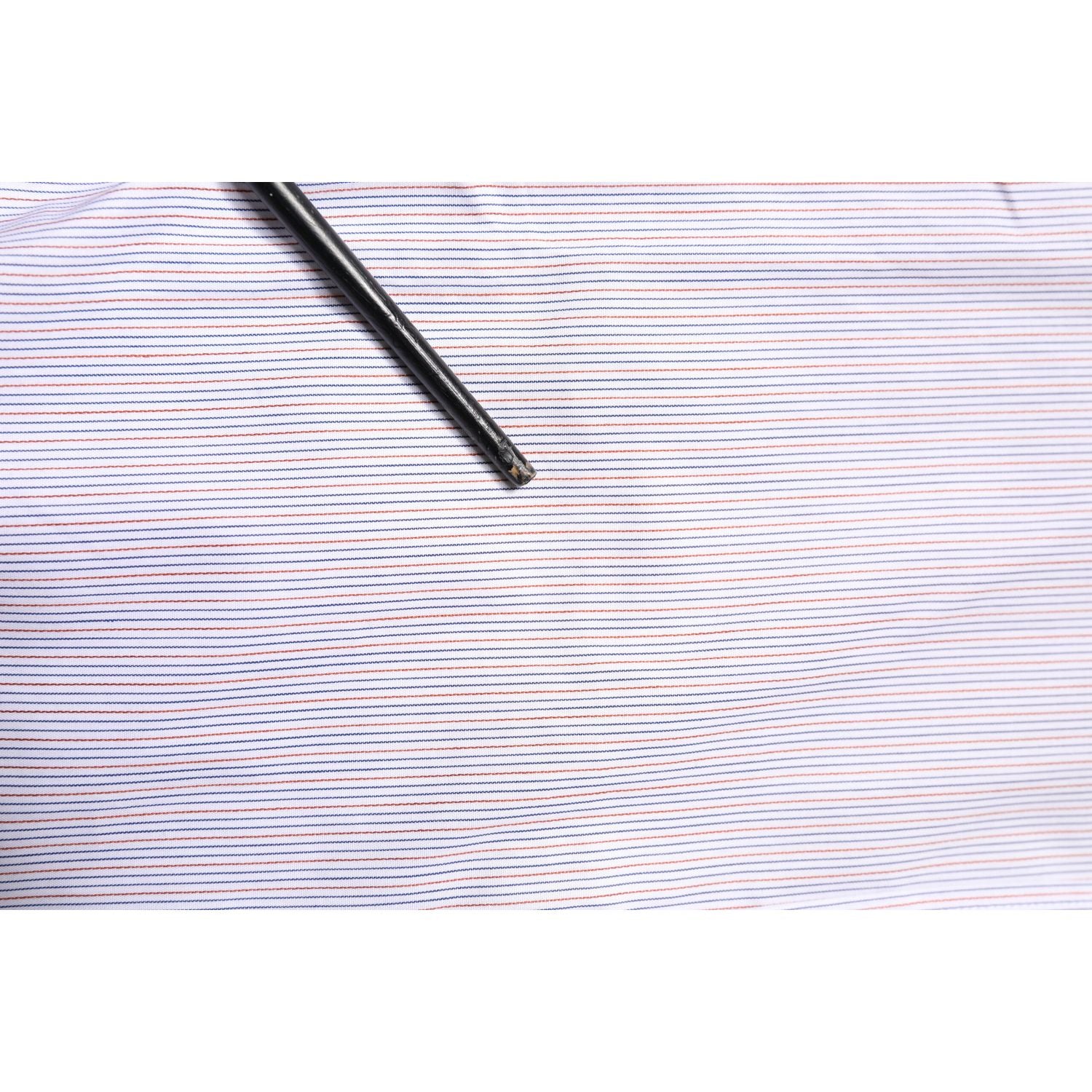 Dolce & Gabbana White Striped Cotton GOLD Long Sleeves Shirt