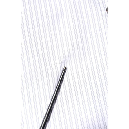 Dolce & Gabbana White Striped Cotton MARTINI Men Dress Shirt