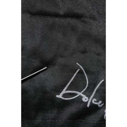 Dolce & Gabbana Black Logo Knitted Crewneck Pullover Sweater